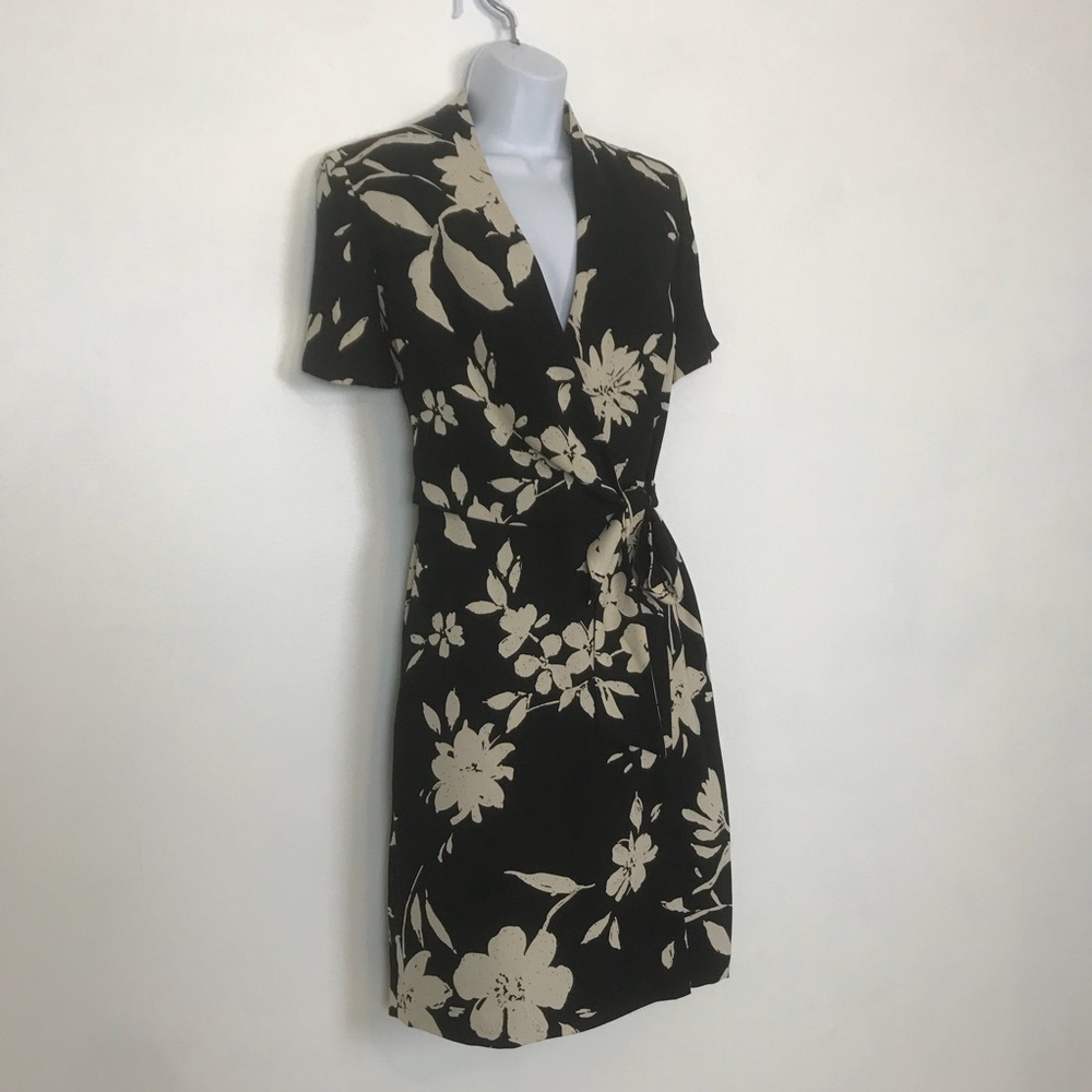 Coldwater Creek | Floral Wrap Career Belted Dress - Picture 4 of 8